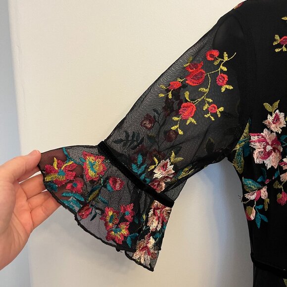 Kiyonna Wedding Guest Wildflower Embroidered Cocktail Dress, Size OX (10-12) - Picture 5 of 14